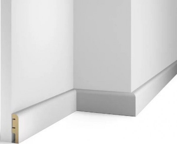 Плинтус Cosca (Коска) - AP02 МДФ под покраску, белый 2400х60х16мм