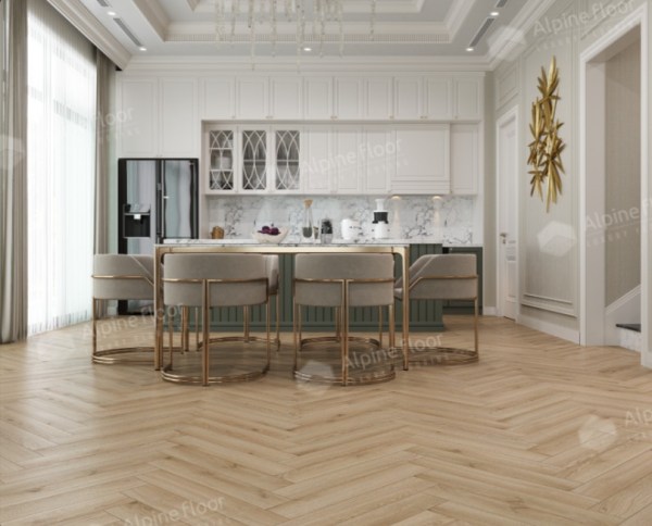 Ламинат Alpine Floor LF102-12 Дуб Артуа Herringbone 8 Pro NEW Английская елка в Минске