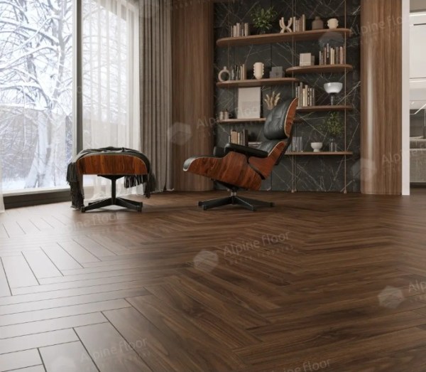 Ламинат Alpine Floor LF105-12 Орех Трентино Herringbone 12 Английская елка