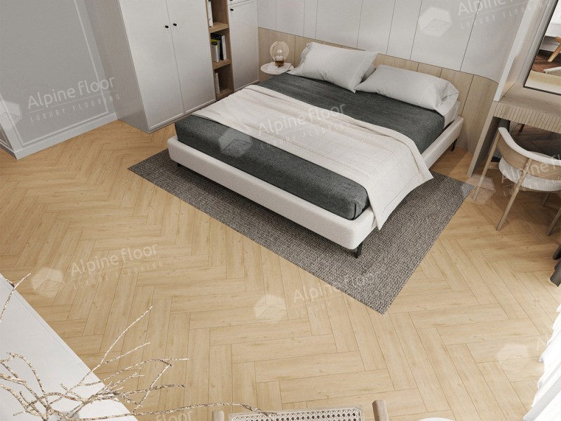 Кварц-винил SPC Alpine Floor ЕСО 13-26 Дуб Лесат Parquet Light