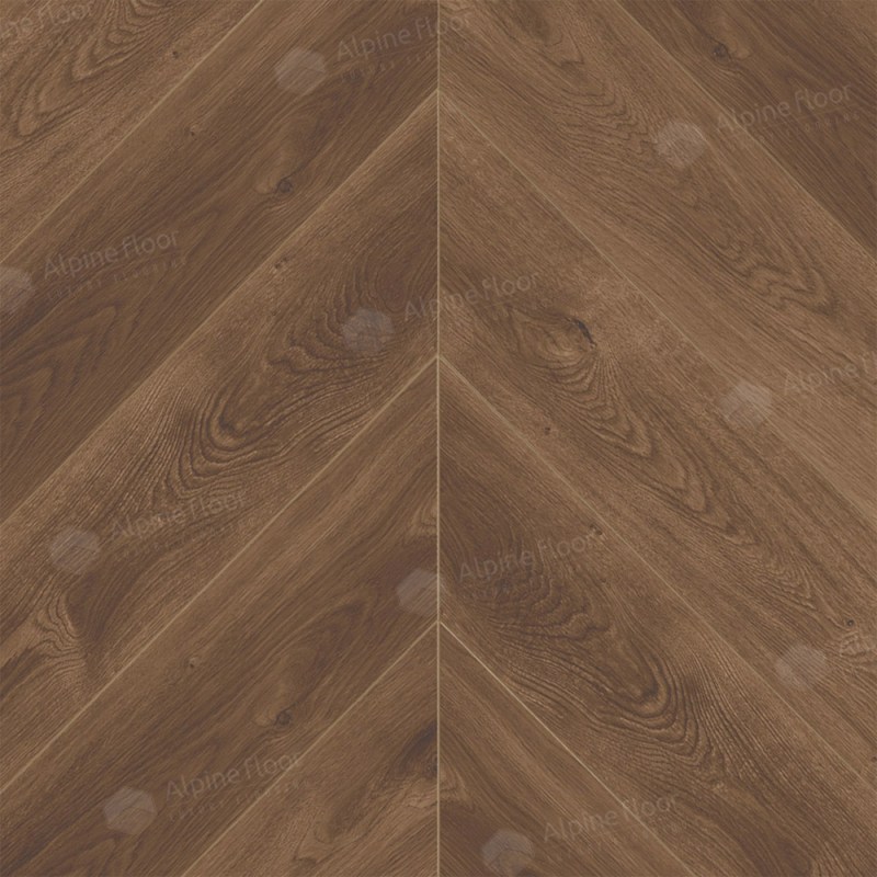 Кварц-винил SPC Alpine Floor ECO 18-13 Дуб Коричневый Chevron