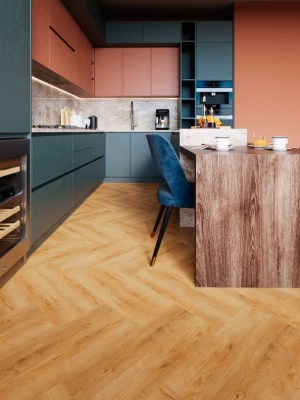 Кварц-винил SPC Floor Natisston Unique Дуб Варм 5004-10 Английская елка