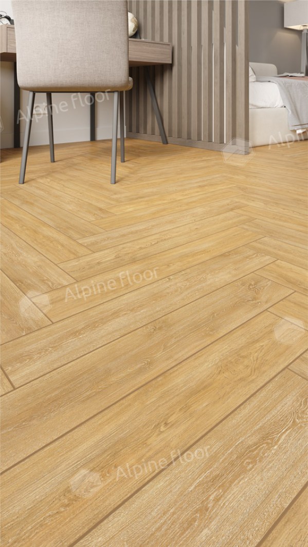 Ламинат Alpine Floor LF102-04 Дуб Тулуза  Herringbone 8 Pro NEW Английская елка в Минске купить в Минске