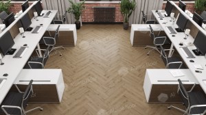 Ламинат Alpine Floor LF102-07 Дуб Прованс  Herringbone 8 Pro NEW Английская елка в Минске в интерьере