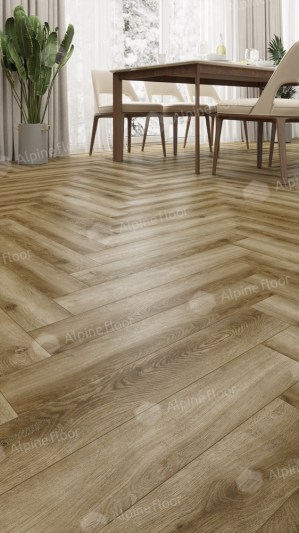 Ламинат Alpine Floor LF102-09 Дуб Марсель  Herringbone 8 Pro NEW Английская елка в Минске купить в Минске