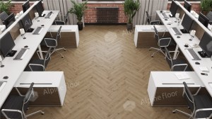 Ламинат Alpine Floor LF106-07 Дуб Прованс  Herringbone 12 Pro NEW Английская елка в Минске в интерьере