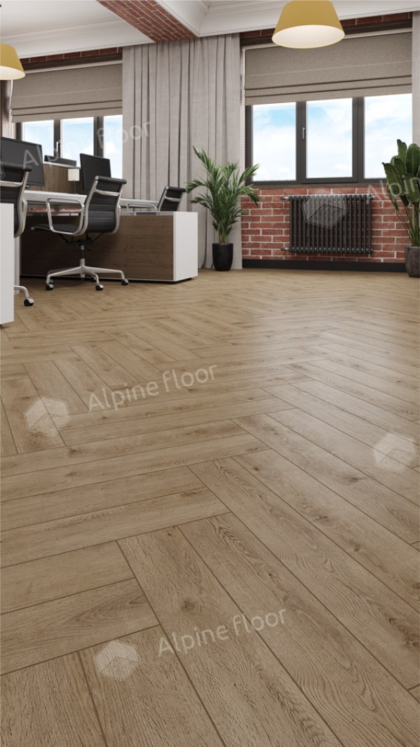 Ламинат Alpine Floor LF106-07 Дуб Прованс  Herringbone 12 Pro NEW Английская елка в Минске купить в Минске