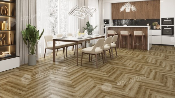 Ламинат Alpine Floor LF106-09 Дуб Марсель  Herringbone 12 Pro NEW Английская елка в Минске