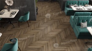 Ламинат Alpine Floor LF106-11 Дуб Анжу Herringbone 12 Pro NEW Английская елка в Минске в интерьере