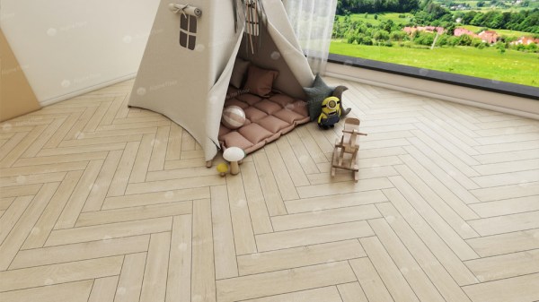 Ламинат Alpine Floor LF107-03 Дуб Лацио Herringbone 10 Английская елка в Минске в интерьере