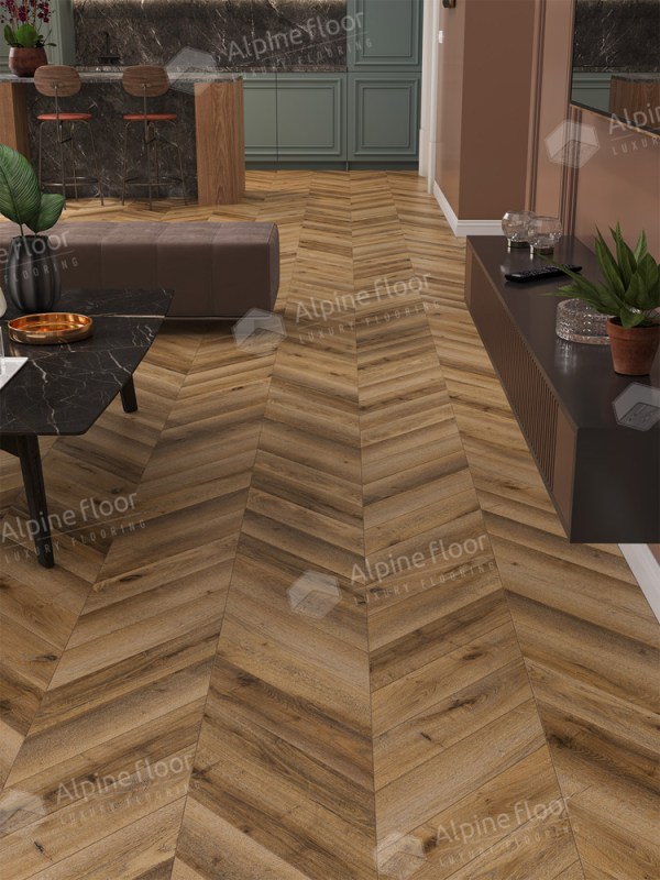 Ламинат Alpine Floor LF109-04 Дуб Килиманджаро Chevron Art Французская елка в Минске