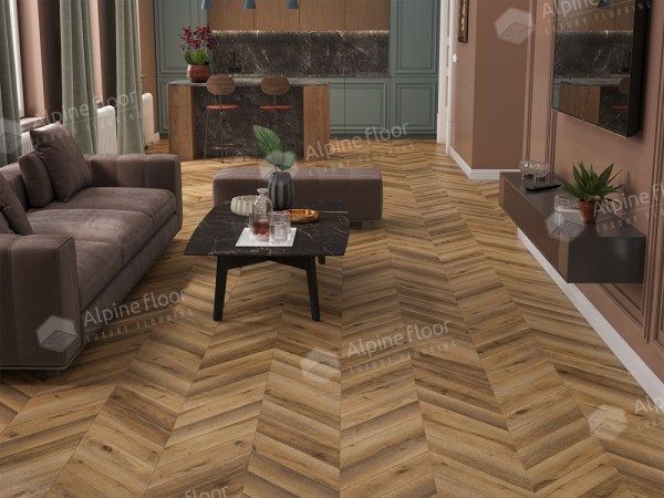 Ламинат Alpine Floor LF109-04 Дуб Килиманджаро Chevron Art Французская елка в Минске купить в Минске