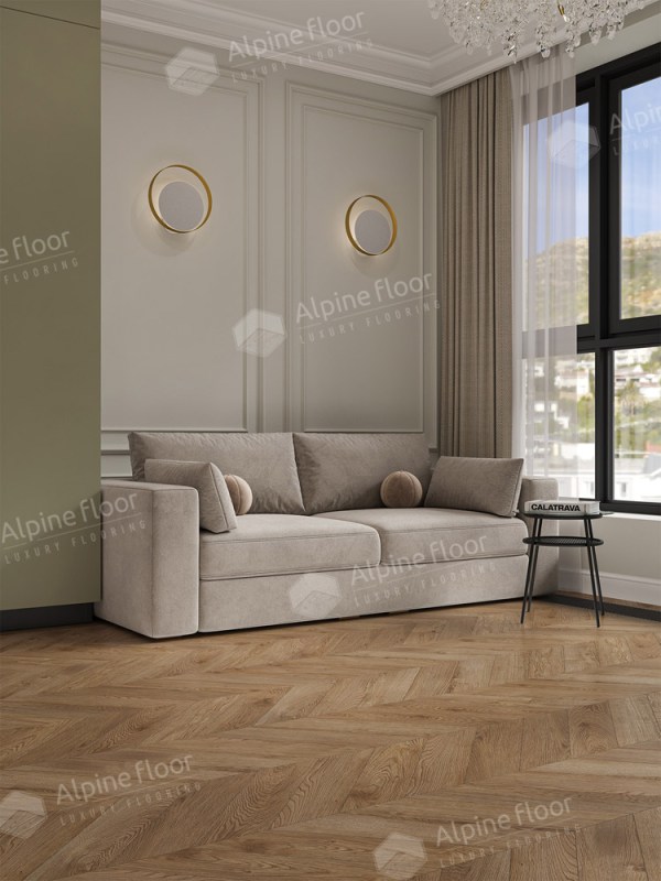 Ламинат Alpine Floor LF109-06 Дуб Эверест Chevron Art Французская елка в Минске
