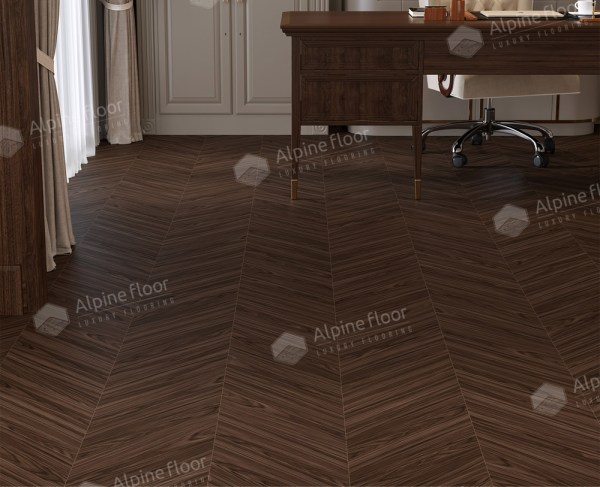 Ламинат Alpine Floor LF109-10 Орех Гранд-Каньон Chevron Art Французская елка в Минске в интерьере