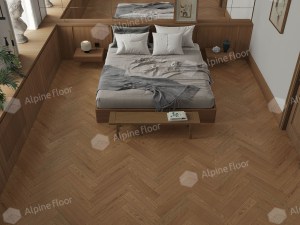 Кварц-паркет Alpine Floor (Приоритет Паркет) - ECO 30-6 Дуб Винтажный в интерьере