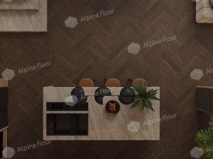 Кварц-паркет Alpine Floor (Приоритет Паркет) - ECO 30-7 Дуб Благородный в интерьере