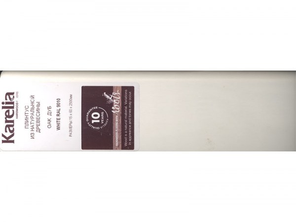 Плинтус Karelia - Дуб Milk White RAL 9010 K600308Z0250