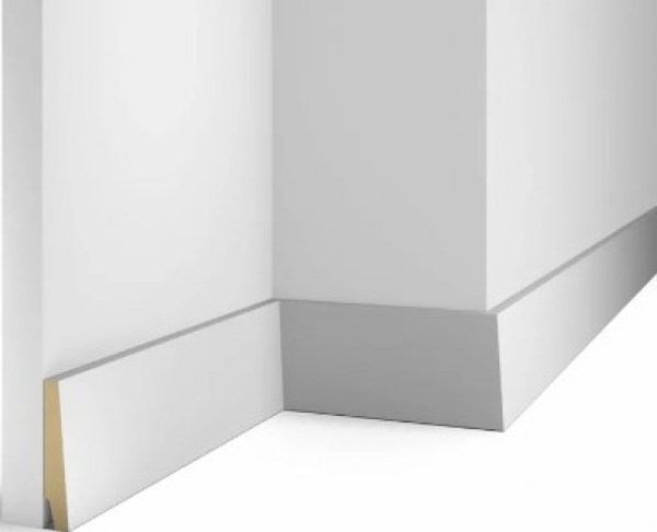 Плинтус Cosca (Коска) - AP06 МДФ под покраску, белый 2400х83х16мм