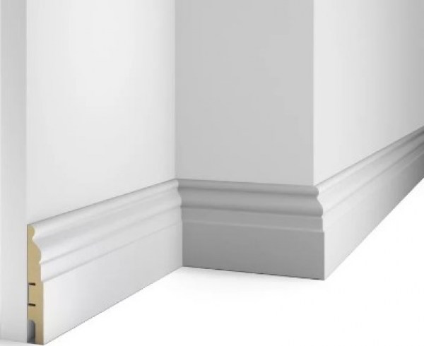 Плинтус Cosca (Коска) - AP18 МДФ под покраску, белый 2400х102х16мм