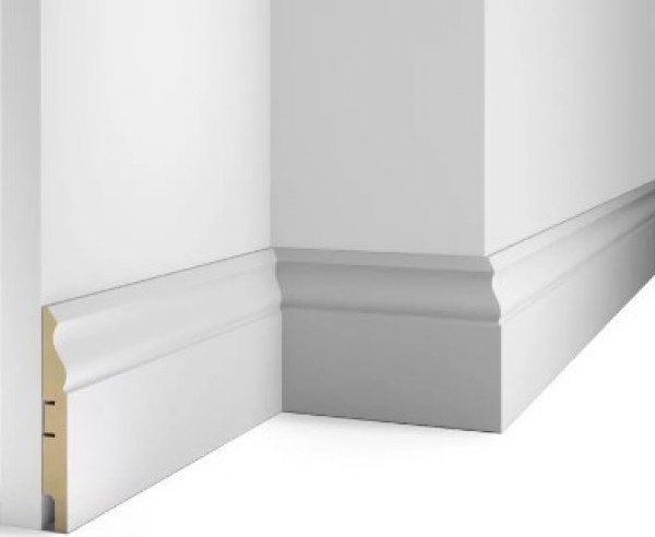Плинтус Cosca (Коска) - AP21 МДФ под покраску, белый 2400х125х16мм
