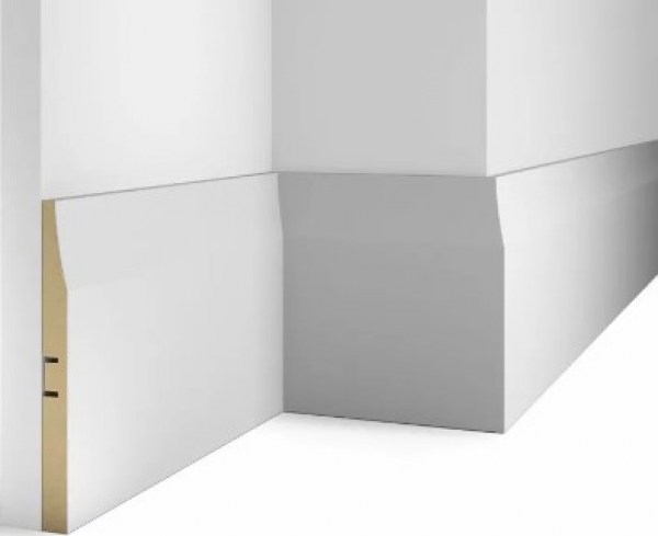 Плинтус Cosca (Коска) - AP25 МДФ под покраску, белый 2400х184х16мм