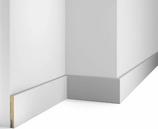 Плинтус Cosca (Коска) - AP72 МДФ под покраску, белый 2400х75х10мм